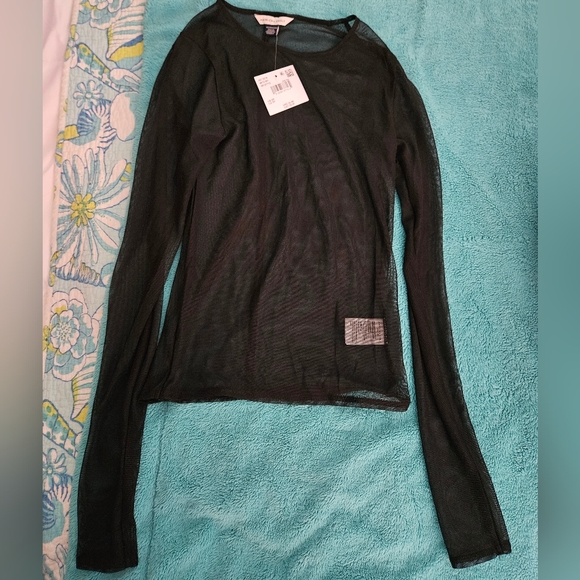 NWT American Eagle Mini Mesh Long Sleeve Tee - Picture 1 of 3